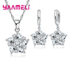 Silver Color Pendant Necklace Earrings Romantic Ethnic Style Windmill Shape Colorful/White Crystal Stone For Girl - Image 2