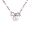 Delicate Bling Zircon Imitation Pearls Bow Knot Drop Collar Necklace Elegant Korean Jewelry for Women - Image 7