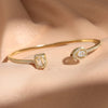 Three-Piece Open Bangle Set with Cubic Zirconia Accents - Image 11