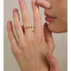 Minimalist Stainless Steel Hammer Metal Twisted Open Ring for Women Finger Jewelry - Image 3