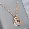 Double Hoop Zircon Earrings For Women Rose Gold Color EarDrop Jewelry SetsAccessories - Image 7