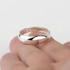 Buyee Silver Couples Ring Elegant Can Engrave Name Date Open Ring for Women Men Classic Jewelry Circle - Image 2