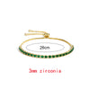 Emerald Cubic Zirconia CZ Tennis Bracelets for Women Gold Plated Charm Green Female Bangles Wedding Jewelry Gift - Image 27