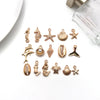 16pcs KC Gold Ocean Series Charms (Shells/Starfish 1pc per Design) Ideal for Crafting Necklaces, Bracelets Earrings" - Image 7
