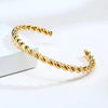 Twisted Bangle Open Cuff Bracelet Stainless Steel Rope Twisted Bracelet Women Jewelry Minimalist Style - Image 3