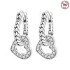 Silver Drop Earrings serpentine Shape Earrings For Women Engagement Wedding Party Birthday Gift Silver Jewelry - Image 1