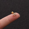 Stainless Steel Mini Stud Earring with Stone Accent for Helix and Cartilage Piercings - Image 13