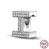 26 A-Z Alphabet Beads Silver Love Letter Charm Fit Bangle Charms Bracelet CZ Zircon Bead Jewelry - Image 23