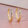 Simple Gold-Tone Hoop Earrings for Everyday Wear - Image 5