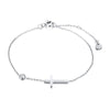 Birthstone Zirconia Thin Chain Link Cross Bracelet Stainless Steel Women's Adjustable Link Stacked Layered Chain Bracelets - Image 14