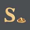 Copper material 18mm height A-Z 26 capital letter brooch men's suit coat collar needle accessories - Image 14