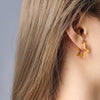 Stainless Steel Hoop Earrings For Women Men Heart Star Oval Rectangle Round Triangle Gold Color Punk Hip Hop Jewelry - Image 3