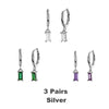 French Emerald Geometric Hoop Stainless Steel Earrings for Women Party Jewelry Accessories Zircon Crystal Drop Earring - Image 12