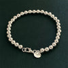 18-20CM Silver Bracelet 6MM Beads Women Wedding Party Gift Jewelry - Image 4