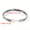 Simple Stainless Steel Twisted Woven Bracelet For Men Silver Color Cross Cuff Opening Wrist Cuff Bangle Unisex Jewelry - Image 4