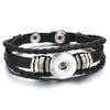 Leather 18MM Snap Button Bracelet Bangle Handmade Braided Leather Snap Bracelets for Women Men Buttons Jewelry - Image 30