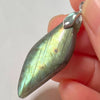 Blue Labradorite Pendant Irregular Shape Bead Stone Orange Necklace for Men Women - Image 8