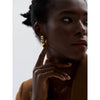 Stainless Steel C Shape Round Chunky Unusual Earrings Jewelry Metal Texture Attractive Women Accessories Gift - Image 3