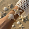 Elegant Enamel Flower Open Cuff Bracelet For Women Gold Plated Metal Pink White Blue Floral Bangles Beach Party Vacation Jewelry - Image 10