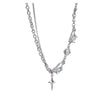 Kpop Shiny Star Necklace for Women Y2K Crystal Zircon Cross Pendant Necklaces Girls Antique Silver Color Clavicle Chain - Image 6