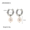 Stainless Steel Gold Plated Earrings Pearl Pendants Women's Earrings Simple Pendant Earrings Party Jewelry - Image 8