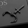1 Pairs Punk Stainless Steel Stud Earrings Black Earrings Set For Men Women Vintage Hip Hop Piercing Ear Jewelry Accessories - Image 41