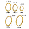 Hinged Stainless Steel Segment Piercing Ring with Stone Detail in 6 mm to 14 mm Sizes - Image 22