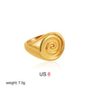 Stainless Steel Conch Croissant Glossy Spiral Twisted Chunky Open Rings for Women Summer Beach Holiday Jewelry - Image 7