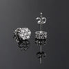Lucky Clover Petal Earrings For Women Men hip-hop Iced Out Zirconia Blingbling Silver Color Stud Earings Jewelry -1 - Image 9