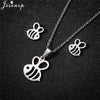 Cartoon Bowknot Mouse Stainless Steel Jewelry Set for Women Anime Animal Necklace Earrings Party Accessories - Image 19