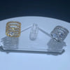 Micro Paved CZ Multi Wrap Spring Spiral Open Adjusted Women Pinky Finger Ring Jewelry - Image 3