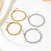 1Piece Statement Stainless Steel Chain Bracelet For Women Men Punk Metal Oval Bracelet Handmade Jewerlry Gifts 17.5cm - Image 4