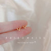 Korean Minimalism Gold Color Small Leaf Butterfly Stud Earrings for Women Daily Wear Ear Girls Pierc Gifts - Image 9