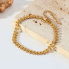 316L Stainless Steel Metal Gold Color Wheat Chain Necklace Bracelets Set For Women Jewelry Lady Gift - Image 5