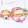 Cartoon Colorful Wooden Unicorn Flower Animal Child Sweater Necklace Bracelet Girl's Gifts Children's Jewelry 2pc - Image 24