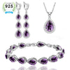 Water Drop Green Cubic Zirconia White CZ Silver Jewelry Sets For Women Wedding Earrings/Pendant/Necklace/Bracelet - Image 10