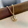 Simple Oval Shape Zirconia Pendant Necklace Lady Engagement Jewelry Versatile Gold Color Accessories for Wedding - Image 3