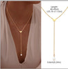 Stainless Steel Lariat Necklace Gold Plated, Dainty Long Necklace Laryered Necklaces For Women Girls, Y Shape Drop Pendant - Image 12