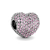 Silver Pink Series Butterfly Flower Heart Friends Love Mom Beads Fit European Charms Bracelet Jewelry - Image 11