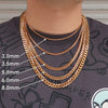 Cuban Chain Stainless Steel Cuban Necklace Men Women, Cuban Link Chain Stainless Steel Necklace Gold Plated Curb Chain Necklace - Image 8