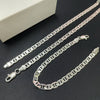 45-60CM Silver 6MM Men's Necklace Bracelet Set Gold Plating Quality Jewelry Accessories - Image 1