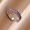 Cubic Zirconic Rectangle Open Rings For Women Men Gold Color Wedding Engaement Ring Design Jewelry Christmas Gifts - Image 23