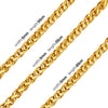 Stainless Steel Cuban Figaro and Wheat Link Necklace in 5 mm or 7 mm Widths - Image 12