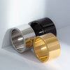 Brushed Ring For Men Stainless Steel 12mm Wide Bulky Punk Male Band Jewelry Accessories - Image 1