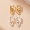 Stainless Steel Gold Color Geometric Square Hoop Earrings for Women Huggie Punk Hip-Hop Metal Round Circle Party Jewelry - Image 5