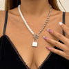 Imitation Pearl Heart Pendant Necklace with Toggle Clasp - Image 10