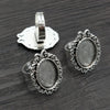 13x18mm 5pcs Antique Silver Plated And Bronze Plated Brass Oval Adjustable Ring Settings Blank/Base,Fit 13x18mm Glass Cabochons - Image 22