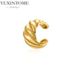 1PC Gold Plated Stars Flowers Clip Earring for Women Simple Crystal Ear Cuff Earrings Couples Appointment Jewelry Gift - Image 23