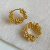 Smooth Star Zircon Hoop Earrings for Women Girls Metal Chunky Sun Rhinestone Ear Buckle Punk Y2K Jewelry - Image 33