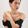 Silver Double-Deck Water Droplet Shape Women Choker Zircon Chain Necklace Jewelry Wedding Party Gift - Image 3